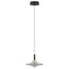 Kouřově šedé skleněné závěsné LED světlo Nova Luce Diaz 23 cm