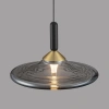 Kouřově šedé skleněné závěsné LED světlo Nova Luce Diaz 23 cm -fv-interier-25