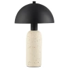 Černá kovová stolní lampa Nova Luce Vannie s betonovou podstavou