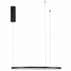 Černé kovové závěsné LED světlo Nova Luce Tarquin 60 cm
