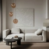Hnědé skleněné závěsné LED světlo Nova Luce Halley 31 cm -fv-interier-25