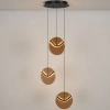 Hnědé skleněné závěsné LED světlo Nova Luce Halley 31 cm -fv-interier-25