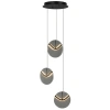 Kouřově šedé skleněné závěsné LED světlo Nova Luce Halley 31 cm
