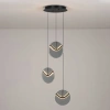 Kouřově šedé skleněné závěsné LED světlo Nova Luce Halley 31 cm -fv-interier-25