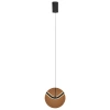 Hnědé skleněné závěsné LED světlo Nova Luce Halley 20 cm