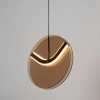 Hnědé skleněné závěsné LED světlo Nova Luce Halley 20 cm -fv-interier-25