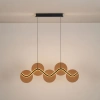 Hnědé skleněné závěsné LED světlo Nova Luce Halley 90 cm -fv-interier-25