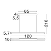 Dubové závěsné LED světlo Nova Luce Brianne 120 cm