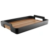 Černý bambusový servírovací podnos Nordic Kitchen 50 x 34 cm