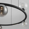 Kouřově šedé skleněné závěsné LED světlo Nova Luce Celso 75 cm s černým zavěšením -fv-interier-25