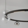 Kouřově šedé skleněné závěsné LED světlo Nova Luce Celso 75 cm s černým zavěšením -fv-interier-25