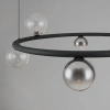 Kouřově šedé skleněné závěsné LED světlo Nova Luce Celso 75 cm s černým zavěšením -fv-interier-25