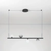 Kouřově šedé skleněné závěsné LED světlo Nova Luce Celso 120 cm s černým zavěšením -fv-interier-25
