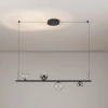 Kouřově šedé skleněné závěsné LED světlo Nova Luce Celso 120 cm s černým zavěšením -fv-interier-25