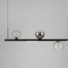 Kouřově šedé skleněné závěsné LED světlo Nova Luce Celso 120 cm s černým zavěšením -fv-interier-25