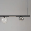Kouřově šedé skleněné závěsné LED světlo Nova Luce Celso 120 cm s černým zavěšením -fv-interier-25