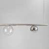 Kouřově šedé skleněné závěsné LED světlo Nova Luce Celso 120 cm se stříbrným zavěšením -fv-interier-25
