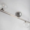 Kouřově šedé skleněné závěsné LED světlo Nova Luce Celso 120 cm se stříbrným zavěšením -fv-interier-25