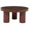 Červený keramický konferenční stolek Patterna 71 cm